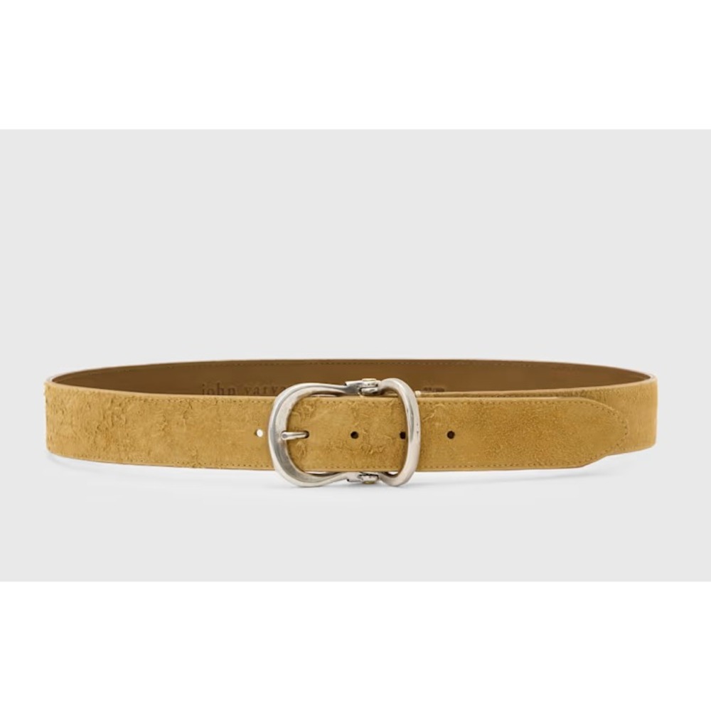 John Varvatos Men's 35MM - FILMORE GUITAR HINGE Leather Belt Size 42 NEW